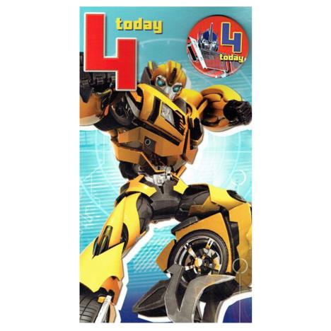 4th Birthday Transformers Birthday Card with Badge £2.39